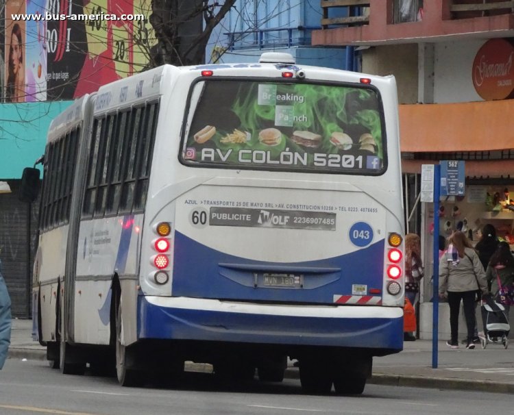 Mercedes-Benz OF 1722 (Colcar BA 2522 MD) - Metalpar Tronador 2010 - Línea Azúl , 25 de Mayo
MVN 180
[url=https://bus-america.com/galeria/displayimage.php?pid=58394]https://bus-america.com/galeria/displayimage.php?pid=58394[/url]

Línea 562 (Mar del Plata), interno 043
