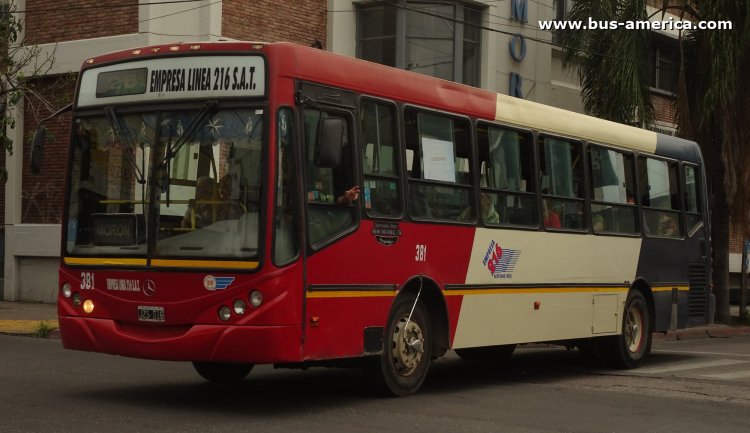Mercedes-Benz OH 1618 L SB - Metalpar Iguazú 2010 - Emp.Línea 216
JZS 016

Línea 269 (Prov. Buenos Aires), interno 381
