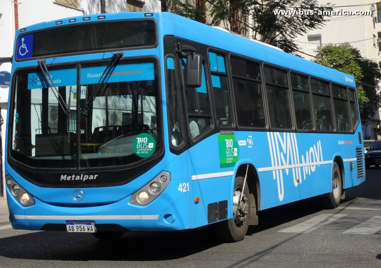 Mercedes-Benz OH 1621 L SB - Metalpar Iguazú Nueva Generación - Movi , Semtur
AB 956 WA

Movi (Rosario), interno 421
