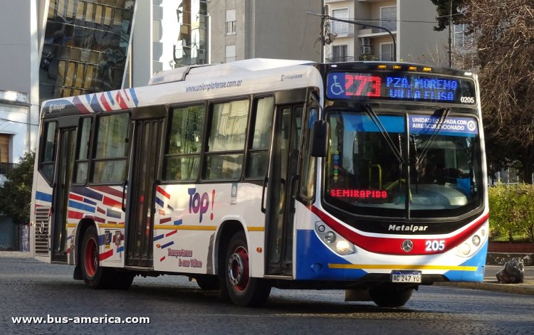 Mercedes-Benz OH 1621 L SB - Metalpar Iguazú Nueva Generación PH 0108 - Unión Platense
AC 247 YO
[url=https://bus-america.com/galeria/displayimage.php?pid=66691]https://bus-america.com/galeria/displayimage.php?pid=66691[/url]

Línea 273 (Buenos Aires), interno 205 (0205)
