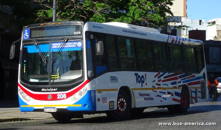 Mercedes-Benz OH 1621 L SB - Metalpar Iguazú Nueva Generación PH 0108 - Unión Platense
AC 247 YN
[url=https://bus-america.com/galeria/displayimage.php?pid=66697]https://bus-america.com/galeria/displayimage.php?pid=66697[/url]
[url=https://bus-america.com/galeria/displayimage.php?pid=66699]https://bus-america.com/galeria/displayimage.php?pid=66699[/url]

Línea 273 (Buenos Aires), interno 208 (0208)
