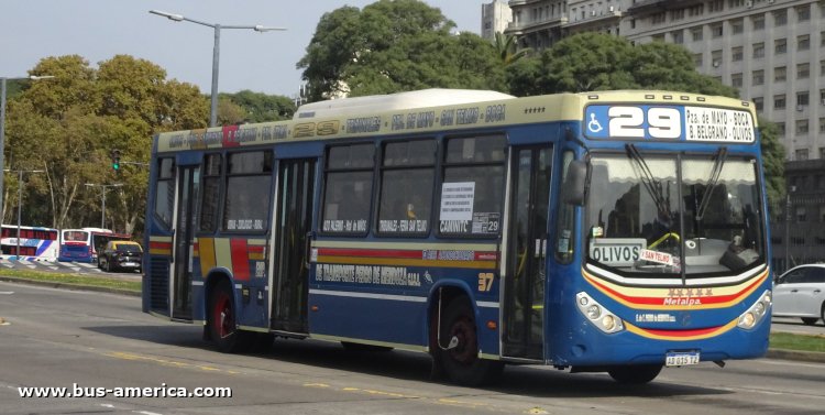 Mercedes-Benz OH 1721 L SB - Metalpar Iguazú Nueva Generación PH 0109 - Pedro de Mendoza
AD 015 TZ

Línea 29 (Buenos Aires), interno 37
