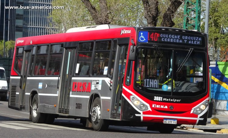 Volkswagen 18.280 OT LE - Metalpar Iguazú Nueva Generación PH 118 - ERSA
AC 099 YU

Línea 140 (Buenos Aires), interno 3661
