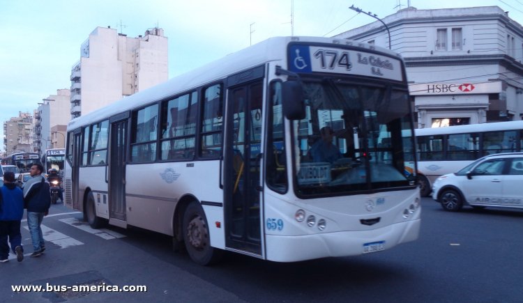 Mercedes-Benz OH 1621 L SB - Metalpar Iguazú 2010 - La Cabaña
¿AA 288 FJ?

Línea 174 (Buenos Aires), interno 659
