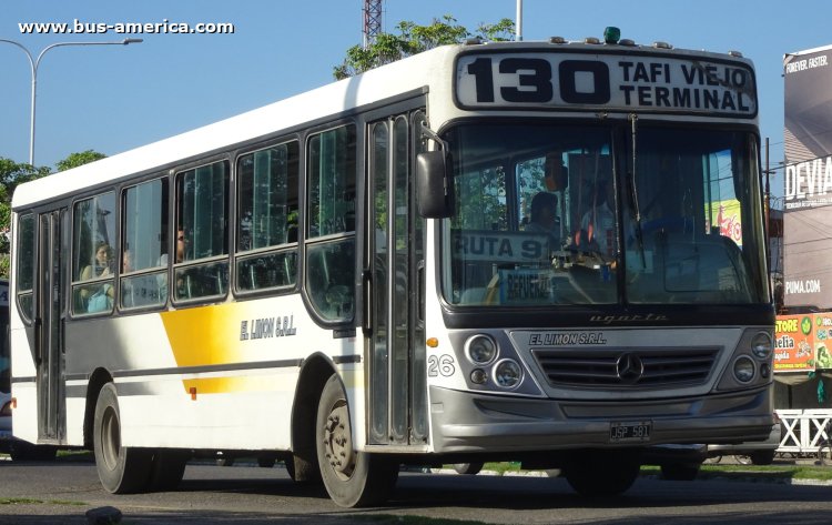 Mercedes-Benz OF 1418 - Ugarte Americano 2007 - El Limón
JSP 581

Línea 130 (Tucumán), interno 26

