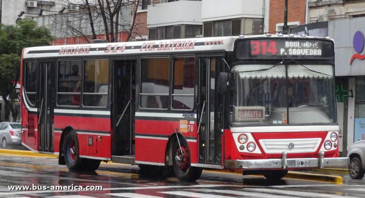 Mercedes-Benz OH 1618 L SB - Ugarte MiniEuropeo - La Primera de Martinez
NYA 354

Línea 314 (Prov. Buenos Aires), interno 70
