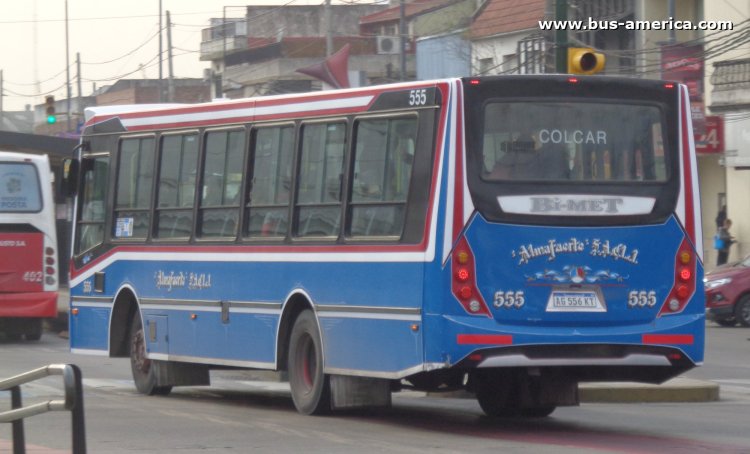 Mercedes-Benz OF 1621 - BiMet Corbus OF 1621 U - Almafuerte
AG 556 KT

Línea 622 (Pdo.La Matanza), interno 555
