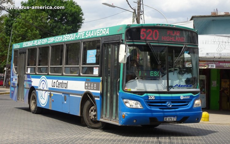 Mercedes-Benz OF 1621 - Italbus Bello - La Central
AE 070 ZT

Línea 520 (Pdo. Pilar), interno 106
