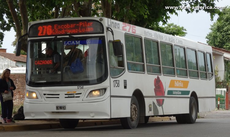 Mercdes-Benz OF 1722 - Italbus Bello - Isleña Metropolitana
LNU 634

Línea 276 (Prov. Buenos Aires), interno 1758
