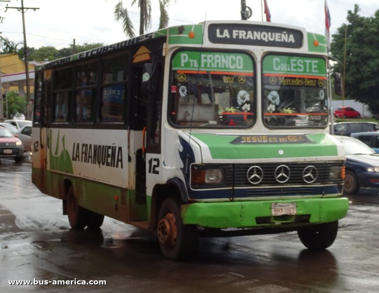 Mercedes-Benz L - San Fernando - La Franqueña
BHY 083

La Franqueña (Ciudad del Este), interno 12
