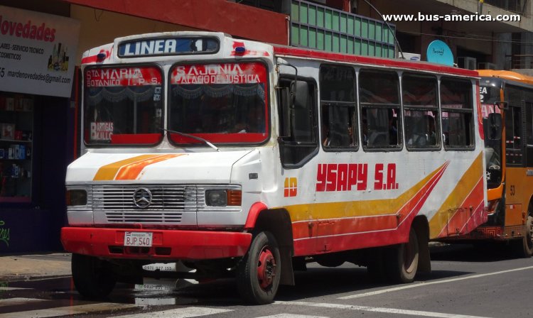 Mercedes-Benz O 811D - Ysapy
BJP 540

Línea 1 (Asunción), unidad 10
Ex línea 31 (Asunción), unidad 05
