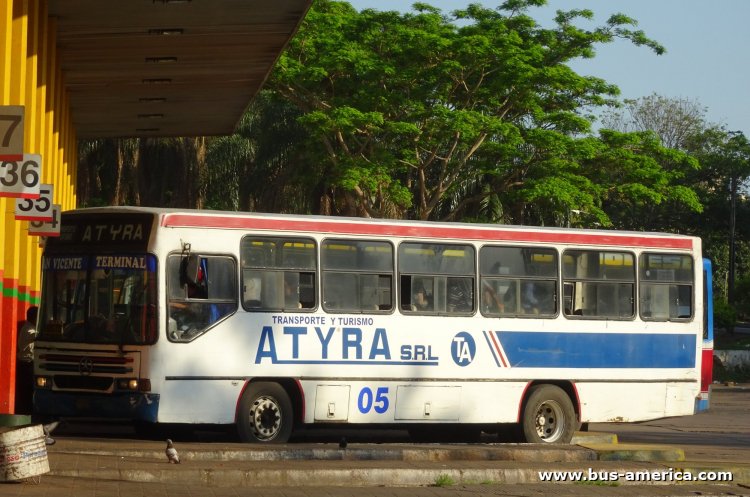 Mercedes-Benz OF - El 14 - Atyra
AAP 247
[url=https://bus-america.com/galeria/displayimage.php?pid=4095]https://bus-america.com/galeria/displayimage.php?pid=4095[/url]
[url=https://bus-america.com/galeria/displayimage.php?pid=58417]https://bus-america.com/galeria/displayimage.php?pid=58417[/url]

Línea 109 (Asunción), interno 05
