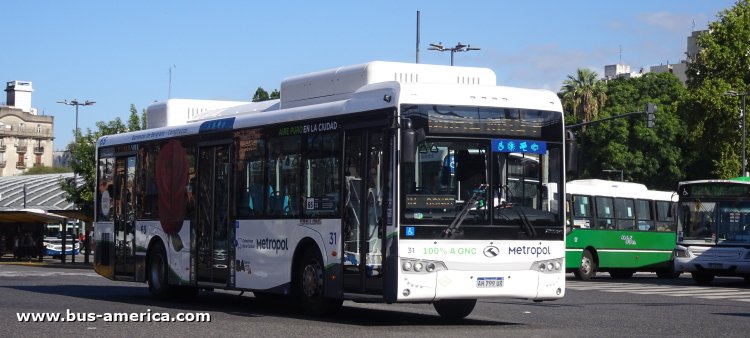 King Long XMQ6127G (en Argentina) - Metropol
AH 799 UR

Línea 65 (Buenos Aires), interno 31
