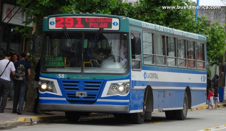 Mercedes-Benz OF 1418 - La Favorita Favorito GR - La Central
MSA 324
[url=https://bus-america.com/galeria/displayimage.php?pid=51976]https://bus-america.com/galeria/displayimage.php?pid=51976[/url]

Línea 291 (Prov. Buenos Aires), interno 58
