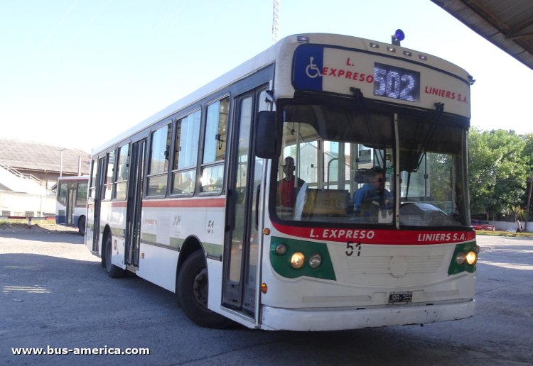 Mercedes-Benz OH 1618 L SB - La Favorita Favorito GR 84/2011 - L.E.Liniers
JRB 355
[url=https://bus-america.com/galeria/displayimage.php?pid=70043]https://bus-america.com/galeria/displayimage.php?pid=70043[/url]
[url=https://bus-america.com/galeria/displayimage.php?pid=70045]https://bus-america.com/galeria/displayimage.php?pid=70045[/url]
[url=https://bus-america.com/galeria/displayimage.php?pid=70046]https://bus-america.com/galeria/displayimage.php?pid=70046[/url]

Línea 502 (Pdo. Cañuelas), interno 51
Ex línea 88 (Buenos Aires), interno 51
