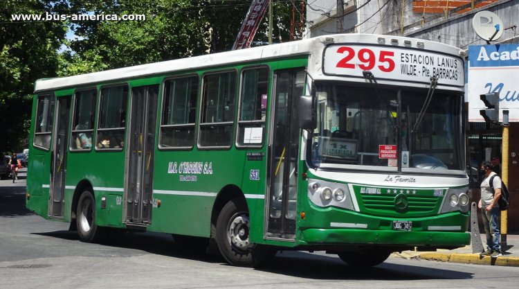 Mercedes-Benz OH 1618 L SB - La Favorita Favorito GR - M.O.O'Higgins
JOG 345

Línea 295 (Prov. Buenos Aires), interno 531
