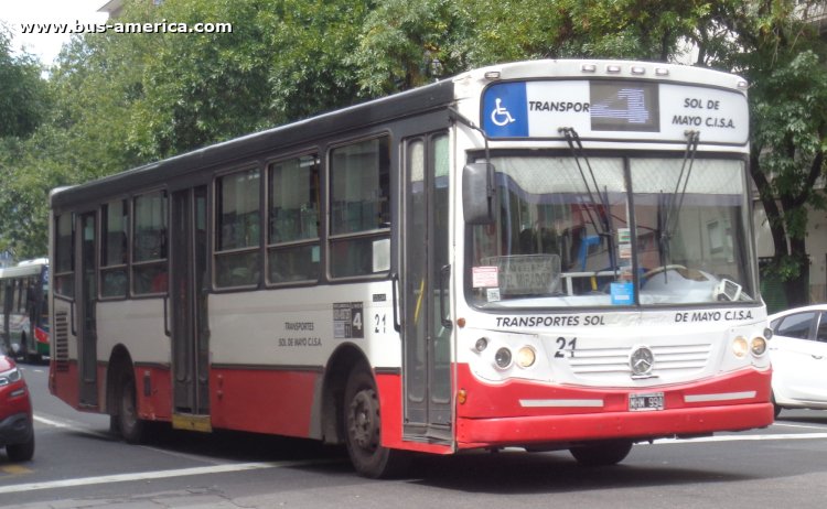 Mercedes-Benz OH 1718 L SB - La Favorita Favorito GR 86/2011 - Sol de Mayo 
MHM 994

Línea 4 (Buenos Aires) , interno 21
