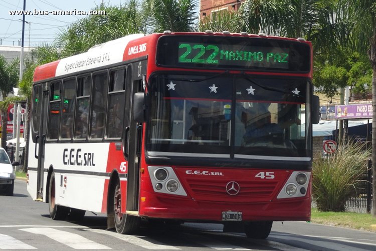Mercedes-Benz OH 1718 L SB - Ugarte Europeo - EEE
MDZ 448

Línea 222 (Prov. Buenos Aires), interno 45
