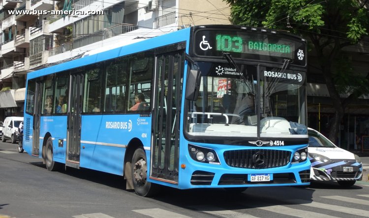 Mercedes-Benz OH 1721 L SB - La Favorita Favorito GR - Rosario Bus
AF 817 HG

Línea 103 (Rosario), interno 4514

