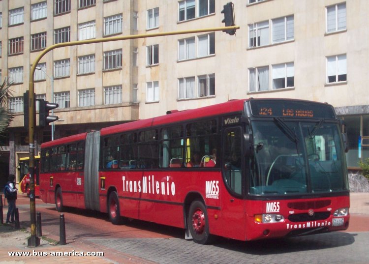 Volvo B10M - Marcopolo Viale - Transmilenio , Expres del Futuro
STA-197

Ruta J24 (Bogotá), unidad M055
