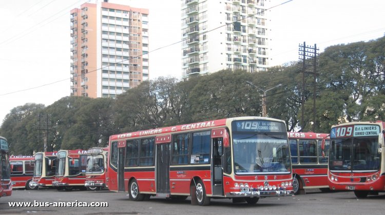 Mercedes-Benz OH 1618 L SB - Nuovobus PH 0046 - Nueve de Julio
JXX 028

Línea 109 (Buenos Aires), interno 1
