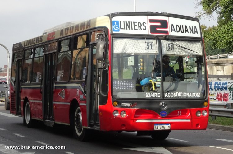 Mercedes-Benz OH 1621 L SB - Nuovobus Menghi Euro PH 0054 - 22 de Setiembre
AB 370 TN
[url=https://bus-america.com/galeria/displayimage.php?pid=66499]https://bus-america.com/galeria/displayimage.php?pid=66499[/url]

Línea 2 (Buenos Aires), interno 51
