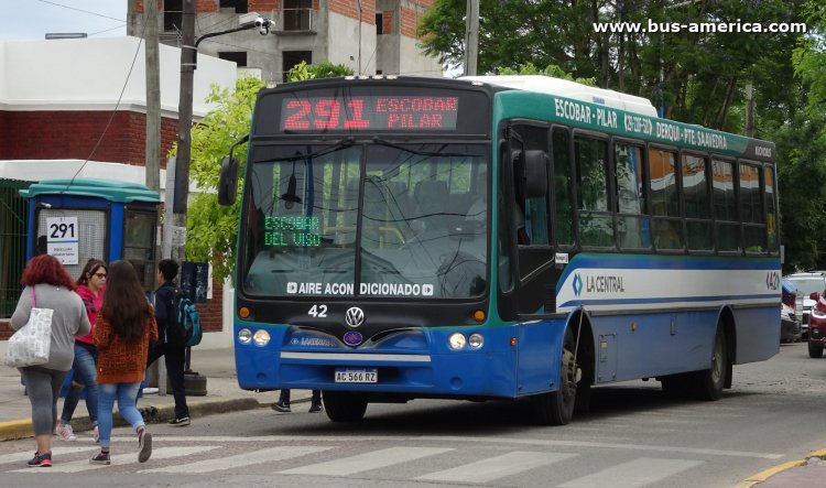 Volkswagen 17.230 - Nuovobus Menghi Euro - La Central
AC 566 RZ
[url=https://bus-america.com/galeria/displayimage.php?pid=53374]https://bus-america.com/galeria/displayimage.php?pid=53374[/url]

Línea 291 (Prov. Buenos Aires), interno 42
