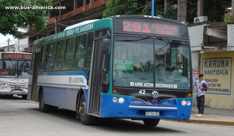 Volkswagen 17.230 - Nuovobus Menghi Euro - La Central
AC 566 RZ
[url=https://bus-america.com/galeria/displayimage.php?pid=53375]https://bus-america.com/galeria/displayimage.php?pid=53375[/url]

Línea 291 (Prov. Buenos Aires), interno 42
