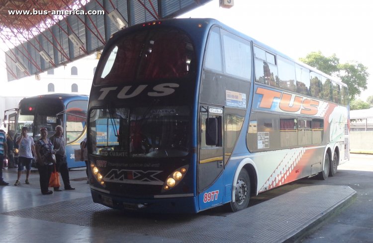 Mercedes-Benz O 500 RSD - Metalsur Starbus 405 - TUS
FUU 072
[url=https://bus-america.com/galeria/displayimage.php?pid=57262]https://bus-america.com/galeria/displayimage.php?pid=57262[/url]

T.U.S. (Prov. Córdoba), interno 8977, patente provincial 1400
