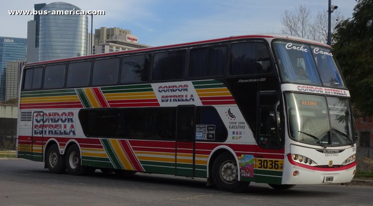 Mercedes-Benz O 500 RSD - Busscar Panorámico DD (en Argentina) - Cóndor Estrella
HEE 699
[url=https://bus-america.com/galeria/displayimage.php?pid=65416]https://bus-america.com/galeria/displayimage.php?pid=65416[/url]

Cóndor Estrella, interno 3036
