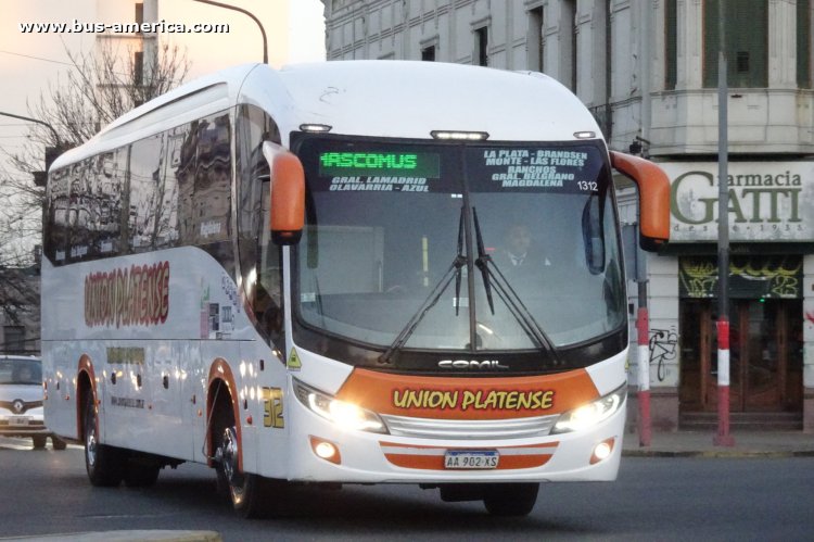 Mercedes-Benz O 500 M - Comil Campione Invictus 1050 (en Argentina) - Unión Platense
AA 902 XS

Línea 417 (Prov. Buenos Aires), interno 312 - 1312
