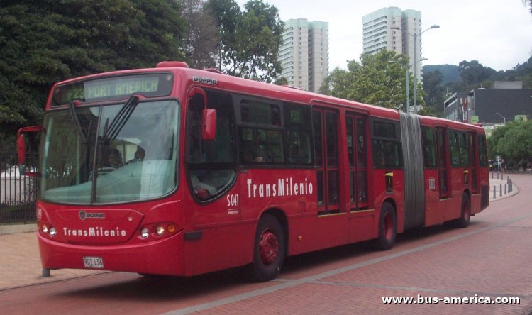 Scania K 310 IB - Comil Doppio (en Colombia) - Transmilenio
VEX-378

Ruta F23 (Bogotá), unidad S041

