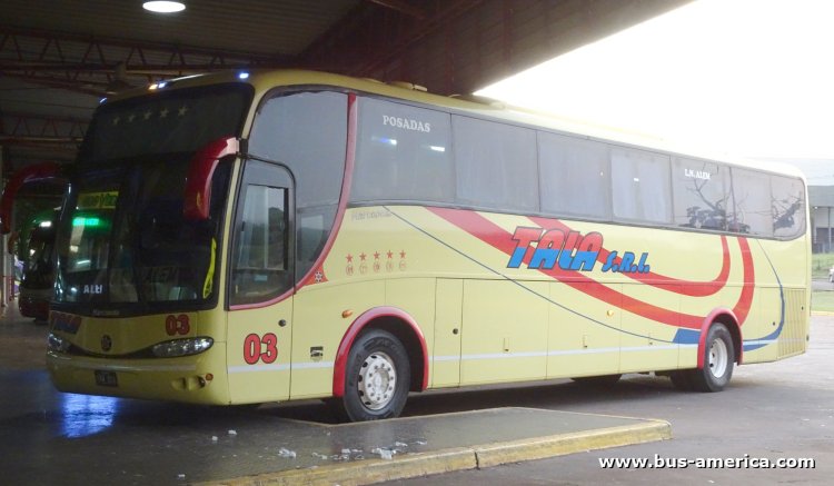 Mercedes-Benz O 400 - Marcopolo G6 Paradiso 1200 (en Argentina) - TALA
EKW 814

TALA (Prov.Misiones), interno 03
