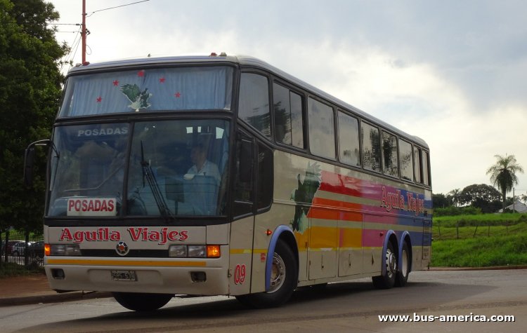 Mercedes-Benz O 400 RSD - Marcopolo Paradiso GV 1150 (en Argentina) - Aguila Viajes
SBS 539 - ex patente C.1752450
[url=https://bus-america.com/galeria/displayimage.php?pid=59364]https://bus-america.com/galeriadisplayimage.php?pid=59364[/url]

Aguila Viajes (Prov. Misiones), interno 09
