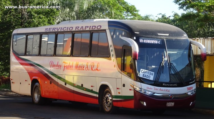 Mercedes-Benz O 500 - Marcopolo G7 Paradiso 1050 (en Paraguay) - Padre Fidel Maíz
BYS 317

Padre Fidel Maíz (Asunción), unidad 2800
