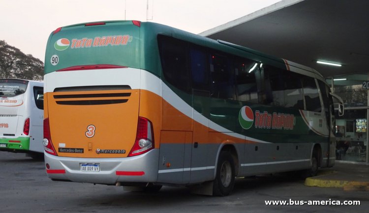 Mercedes-Benz O 500 M - Marcopolo G7 Viaggio 1050 (en Argentina) - Tata Rápido
AB 809 VY
[url=https://bus-america.com/galeria/displayimage.php?pid=58308]https://bus-america.com/galeria/displayimage.php?pid=58308[/url]

Tata Rápido (Prov. Santa Fe), interno 3
