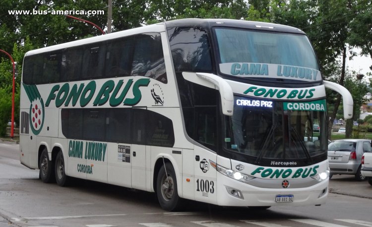 Mercedes-Benz O 500 RSD - Marcopolo G7 Paradiso 1800 DD (en Argentina) - Fono Bus
AB 881 DO

Fono Bus, interno 1003
