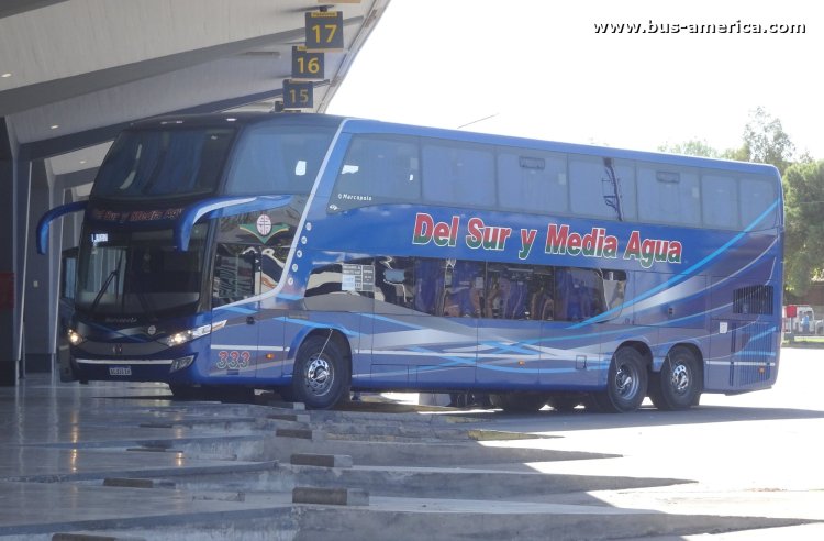 Mercedes-Benz O 500 RSD - Marcopolo G7 Paradiso 1800 DD (en Argentina) - Del Sur y Media Agua
AC 333 EH
[url=https://bus-america.com/galeria/displayimage.php?pid=63144]https://bus-america.com/galeria/displayimage.php?pid=63144[/url]

Del Sur y Media Agua, interno 333
