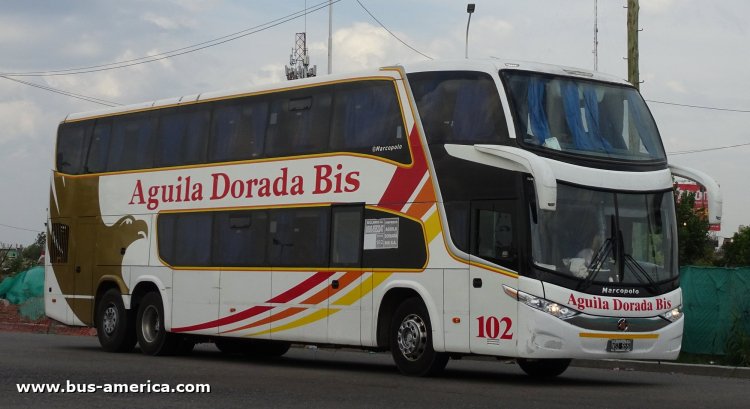 Mercedes-Benz O 500 - Marcopolo G7 Paradiso 1800 DD (en Argentina) - Aguila Dorada Bis
NSI 555

Aguila Dorada, interno 102
