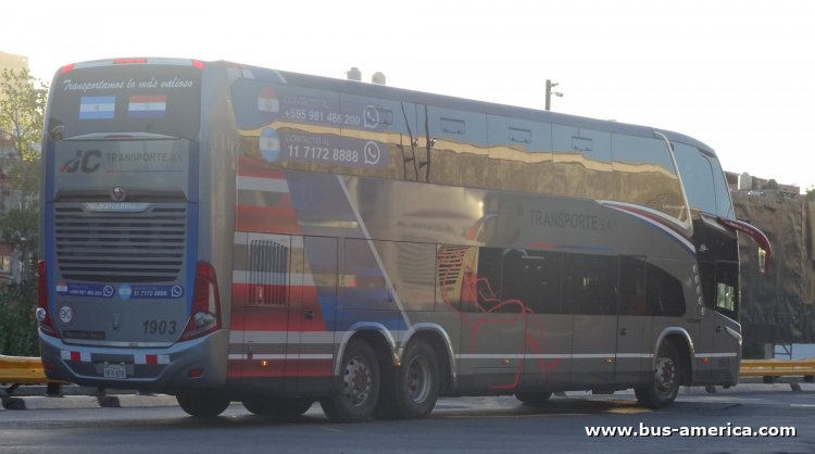 Mercedes-Benz O-500 RSD - Marcopolo New G7 Paradiso 1800 DD (para Paraguay) - JC Internacional
HFH 878
[url=https://galeria.bus-america.com/displayimage.php?pid=45919]https://galeria.bus-america.com/displayimage.php?pid=45919[/url]
[url=https://bus-america.com/galeria/displayimage.php?pid=60421]https://bus-america.com/galeria/displayimage.php?pid=60421[/url]

JC Internacional, interno 1903

