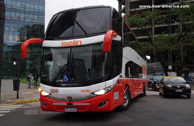 Mercedes-Benz O 500 RSD - Marcopolo G7 Paradiso 1800 DD (en Argentina) - Iselín
AH 195 EH

Iselín, interno 108
