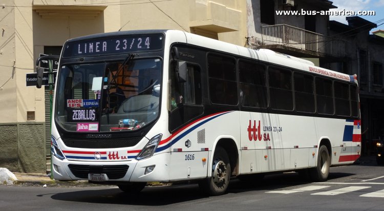 Mercedes-Benz OF 1722 - Marcopolo Novo Torino (en Paraguay) - TTL
BVH 884

Línea 23/24 (Asunción), unidad 1616
