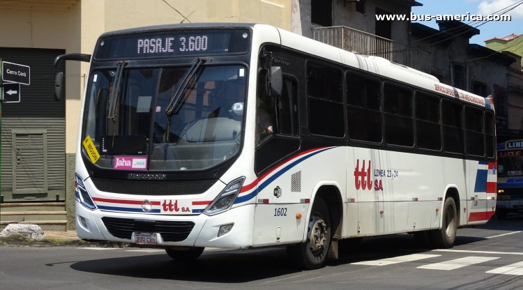 Mercedes-Benz OF 1722 - Marcopolo Novo Torino (en Paraguay) - TTL 
BVH 680

Línea 23/24 (Asunción), unidad 1602
