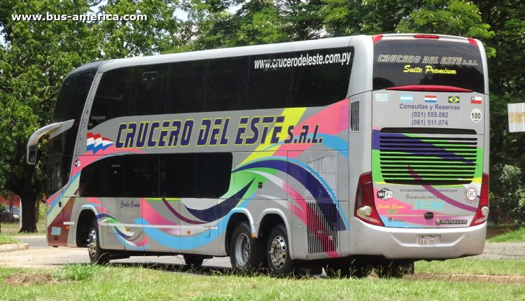 Scania K 360 IB - Marcopolo G7 Paradiso 1800 DD (en Paraguay) - Crucero del Este 
BJG 190
[url=http://galeria.bus-america.com/displayimage.php?pid=45632]http://galeria.bus-america.com/displayimage.php?pid=45632[/url]
[url=http://galeria.bus-america.com/displayimage.php?pid=45633]http://galeria.bus-america.com/displayimage.php?pid=45633[/url]
[url=https://bus-america.com/galeria/displayimage.php?pid=55324]https://bus-america.com/galeria/displayimage.php?pid=55324[/url]

Crucero del Este, unidad 3596

