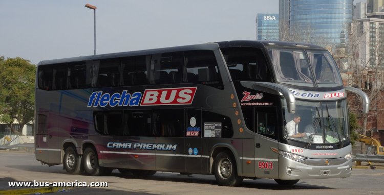 Scania K 380 - Marcopolo G7 Paradiso 1800 DD (en Argentina) - Flecha Bus , Zenit
NIL 260

Flecha Bus, interno 9963
