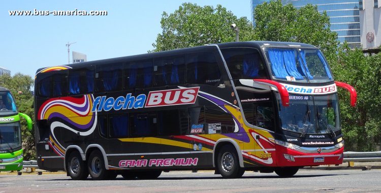 Scania K 400 B - Marcopolo G7 Paradiso 1800 DD (en Argentina) - Flecha Bus
AA 273 IA

Flecha Bus, interno 9916
