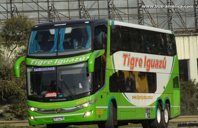 Scania K 400 B - Marcopolo G7 Paradiso 1800 DD (en Argentina) - Exp. Tigre Iguazú
AA 146 TE
[url=https://bus-america.com/galeria/displayimage.php?pid=53202]https://bus-america.com/galeria/displayimage.php?pid=53202[/url]

Exp. Tigre Iguazú, interno 6650
