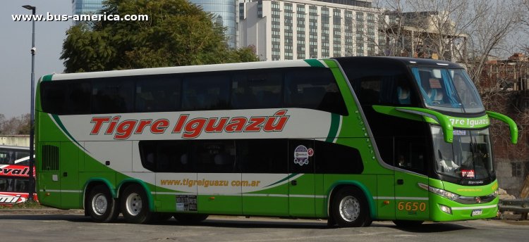Scania K 400 B - Marcopolo G7 Paradiso 1800 DD (en Argentina) - Exp. Tigre Iguazú
AA 146 TE
[url=https://bus-america.com/galeria/displayimage.php?pid=53201]https://bus-america.com/galeria/displayimage.php?pid=53201[/url]

Exp. Tigre Iguazú, interno 6650
