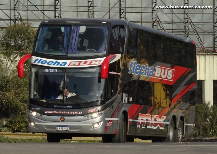 Scania K 400 B - Marcopolo G7 Paradiso 1800 DD (en Argentina) - Flecha Bus
AA 757 CA
[url=https://bus-america.com/galeria/displayimage.php?pid=55684]https://bus-america.com/galeria/displayimage.php?pid=55684[/url]

Flecha Bus, interno 78176
