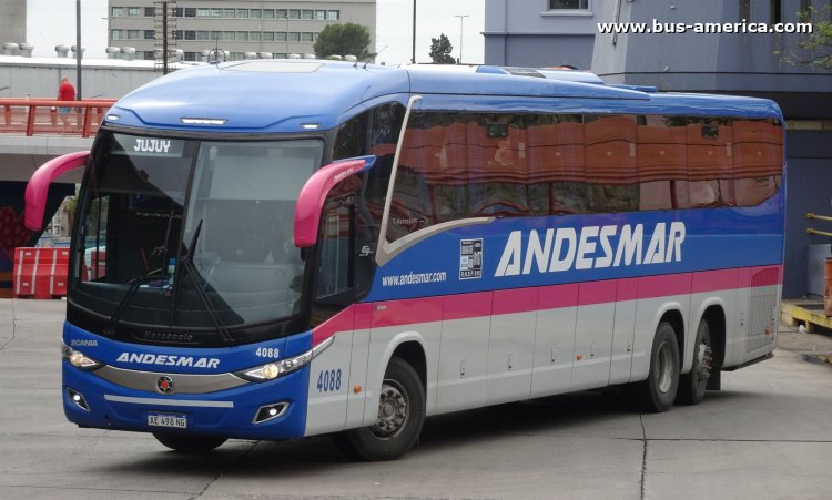 Scania K 400 B - Marcopolo New G7 Paradiso 1200 (en Argentina) - Andesmar
AE 498 NG
[url=https://bus-america.com/galeria/displayimage.php?pid=55260]https://bus-america.com/galeria/displayimage.php?pid=55260[/url]

Andesmar, interno 4088
